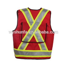 high visibility reflective vests CSA Z96-09 norm 100% polyester tricot fabric